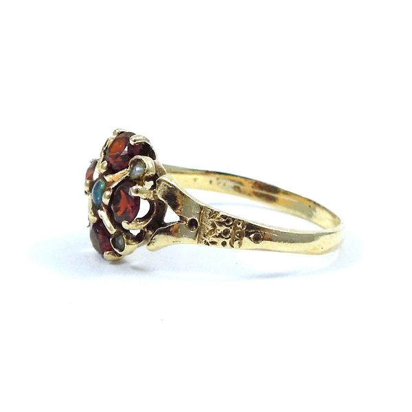 Vintage Garnet and Pearl Ring Image 2 Joint Venture Jewelry Cary, NC