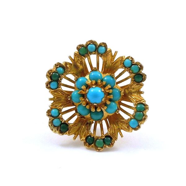 Vintage Turquoise Flower Ring Joint Venture Jewelry Cary, NC