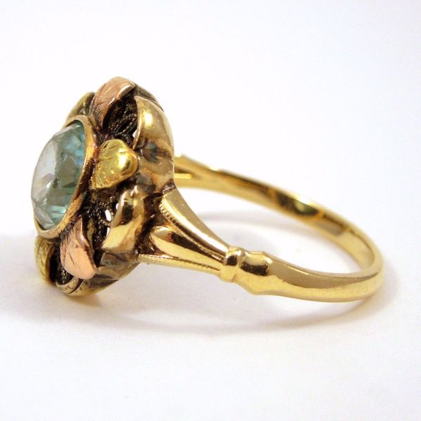 Vintage Blue Topaz Flower Ring Image 2 Joint Venture Jewelry Cary, NC