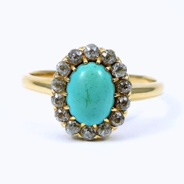 Vintage Turquoise and Diamond Ring Joint Venture Jewelry Cary, NC