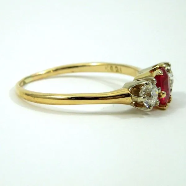 Vintage Ruby and Diamond Ring Image 2 Joint Venture Jewelry Cary, NC