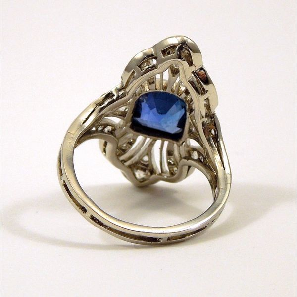 Vintage Ceylon Sapphire and Diamond Ring Image 3 Joint Venture Jewelry Cary, NC