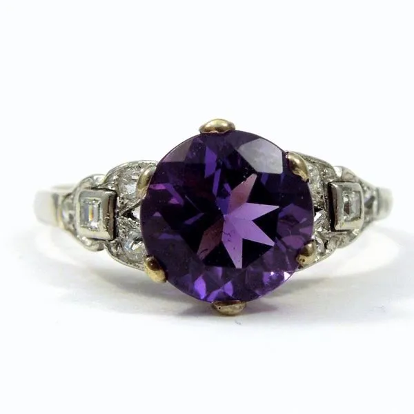 Vintage Amethyst and Diamond Ring Joint Venture Jewelry Cary, NC