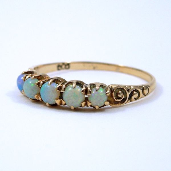 Vintage Five Stone Opal Band Image 2 Joint Venture Jewelry Cary, NC