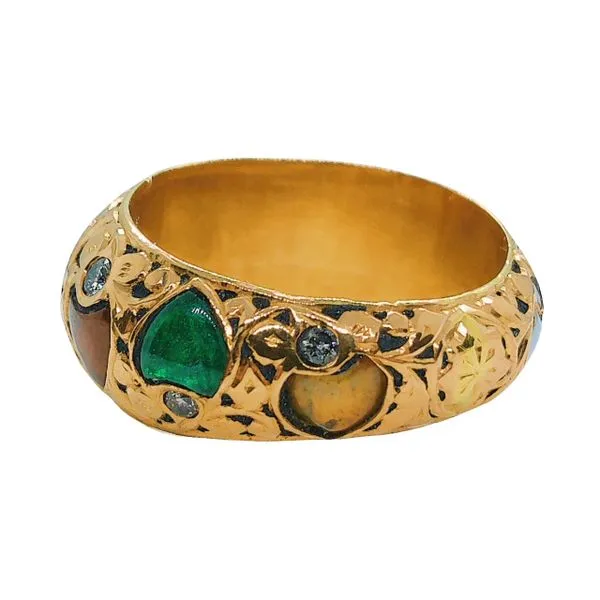Vintage Flush Mount Multi Stone Ring Image 3 Joint Venture Jewelry Cary, NC