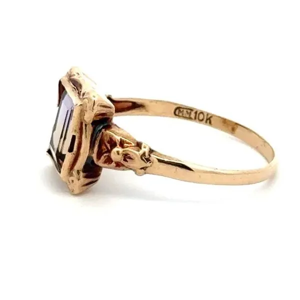 10K Yellow Gold Antique 1.88 Carat Emerald Cut Ametrine Ring Image 3 Joint Venture Jewelry Cary, NC