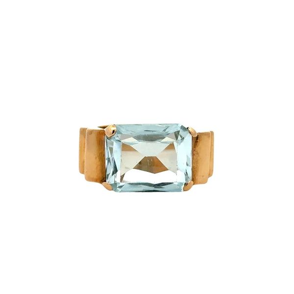 18K Gold Retro 6ct Topaz East West Estate Ring Joint Venture Jewelry Cary, NC