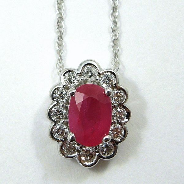 Ruby and Diamond Necklace Joint Venture Jewelry Cary, NC