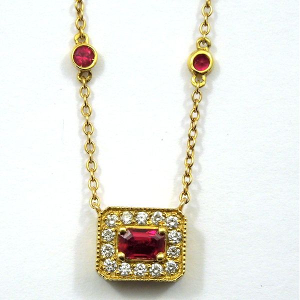 Ruby and Diamond Necklace Joint Venture Jewelry Cary, NC
