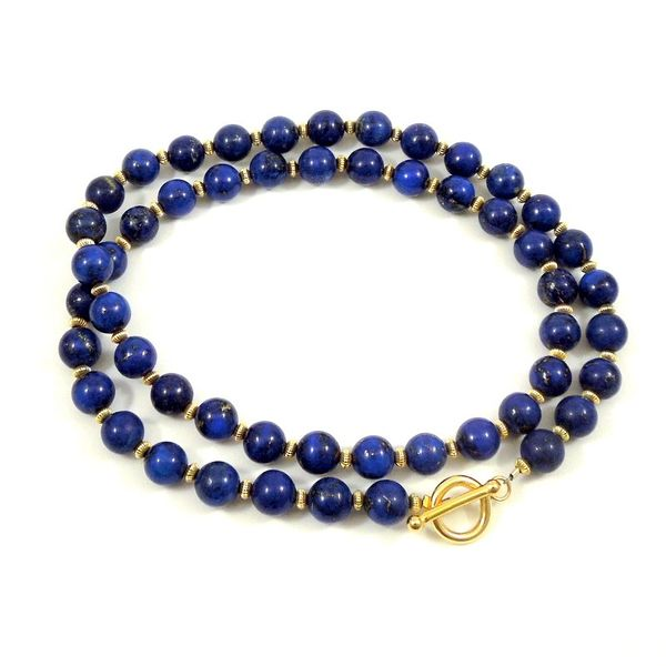 Lapis Beaded Necklace Image 3 Joint Venture Jewelry Cary, NC