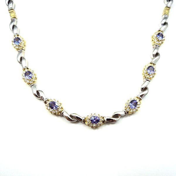 Diamond and Tanzanite Necklace Image 2 Joint Venture Jewelry Cary, NC