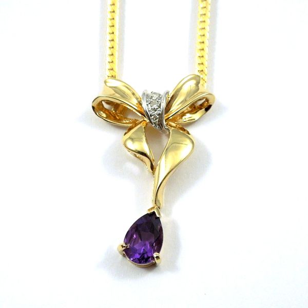 Amethyst Bow Necklace Image 2 Joint Venture Jewelry Cary, NC