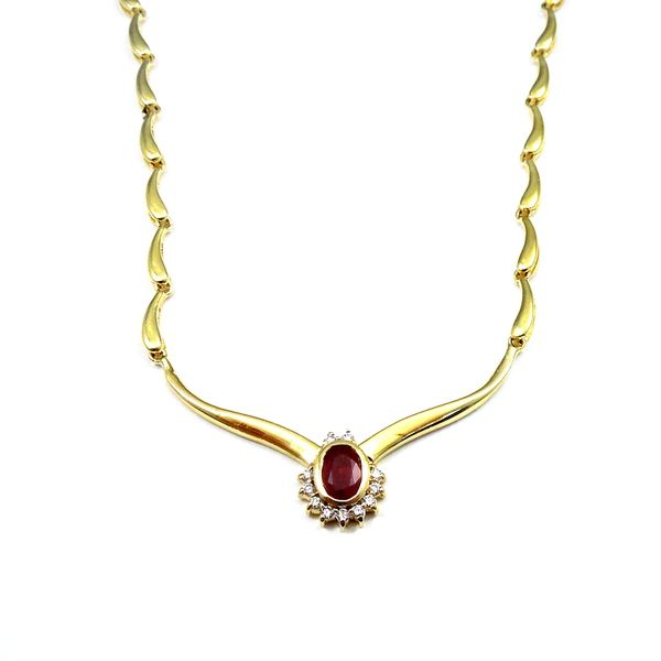 Ruby and Diamond Necklace Joint Venture Jewelry Cary, NC