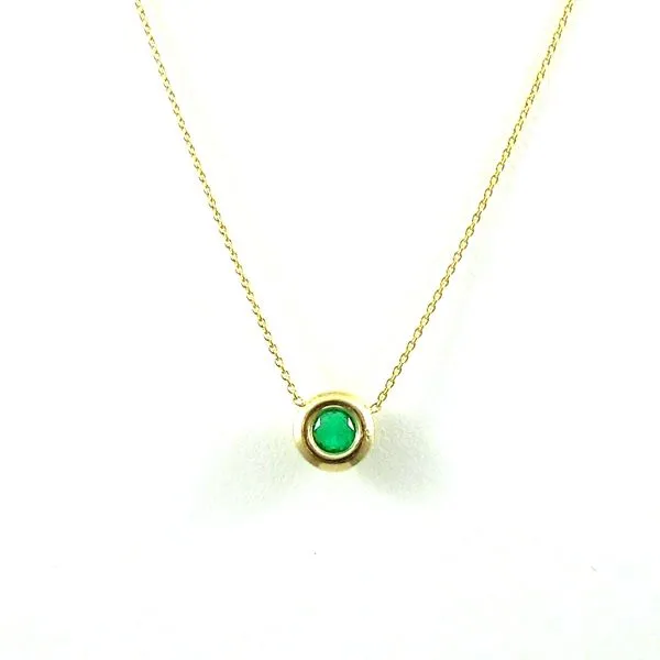 Bezel Set Emerald Necklace Joint Venture Jewelry Cary, NC