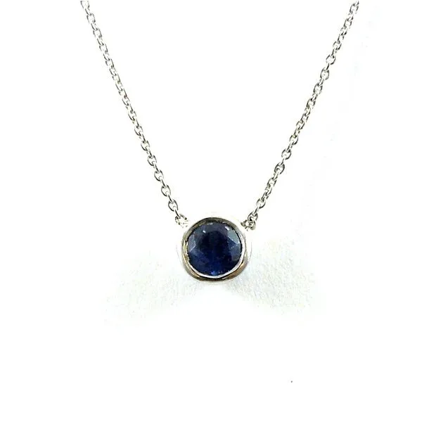 Bezel Set Sapphire on Chain Joint Venture Jewelry Cary, NC