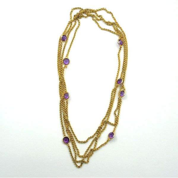 Amethyst By The Yard Long Necklace Joint Venture Jewelry Cary, NC
