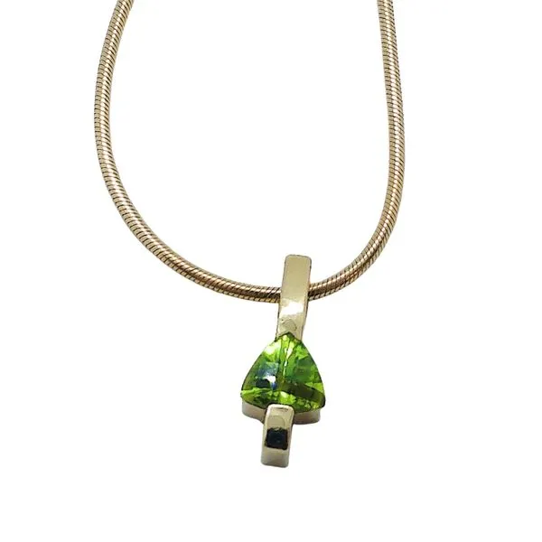 Triangle Cut Peridot Necklace Joint Venture Jewelry Cary, NC