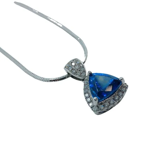 Tanzanite and Diamond Necklace Image 2 Joint Venture Jewelry Cary, NC
