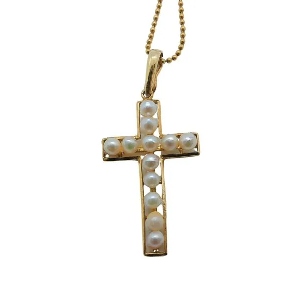 Pearl Cross Necklace Joint Venture Jewelry Cary, NC