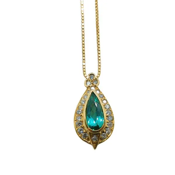 Blue Topaz and Diamond Necklace Joint Venture Jewelry Cary, NC
