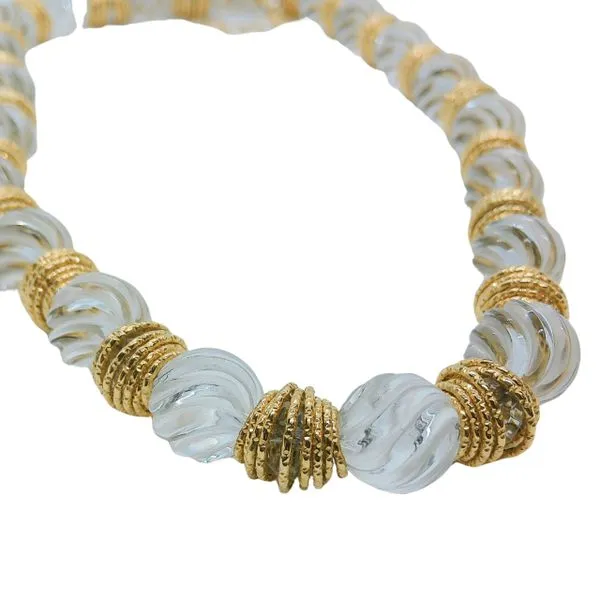 Rock Crystal Gold Necklace Image 2 Joint Venture Jewelry Cary, NC