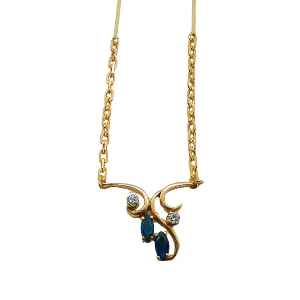 Vintage Sapphire and Diamond Necklace Joint Venture Jewelry Cary, NC