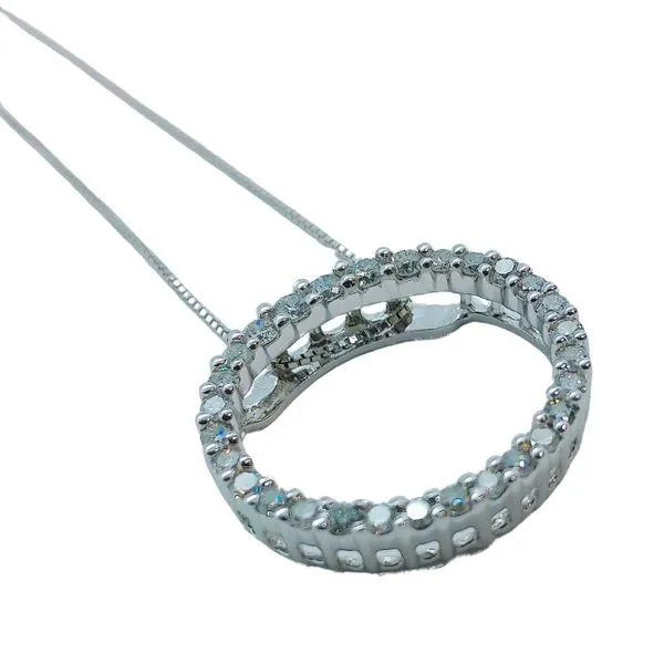 Diamond Circle Necklace Image 2 Joint Venture Jewelry Cary, NC