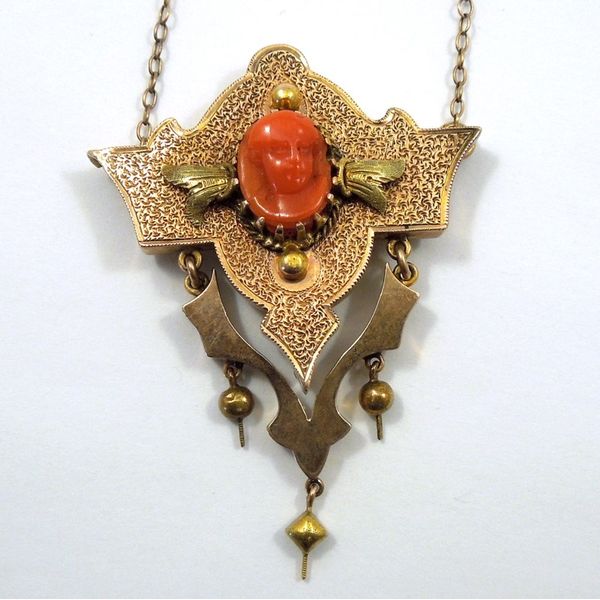 Victorian Coral Pendant Joint Venture Jewelry Cary, NC