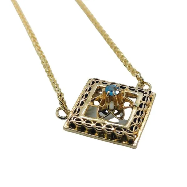 Vintage Filigree Topaz Necklace Image 2 Joint Venture Jewelry Cary, NC