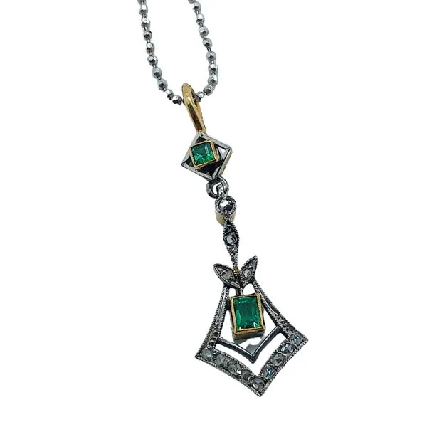 Vintage Emerald and Diamond Necklace Joint Venture Jewelry Cary, NC