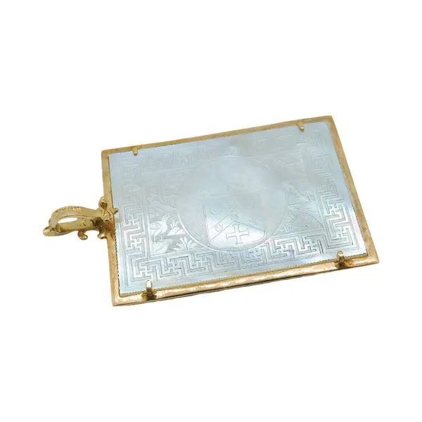 Vintage Mother-of-Pearl Gambling Chip Pendant in 14k Yellow Gold Image 2 Joint Venture Jewelry Cary, NC