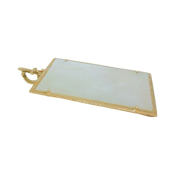 Vintage Mother-of-Pearl Gambling Chip Pendant in 14k Yellow Gold Image 3 Joint Venture Jewelry Cary, NC