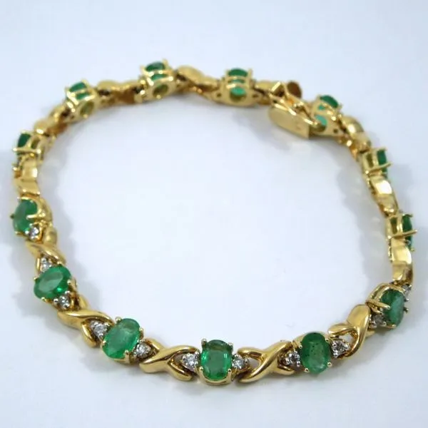 Emerald & Diamond Bracelet Joint Venture Jewelry Cary, NC