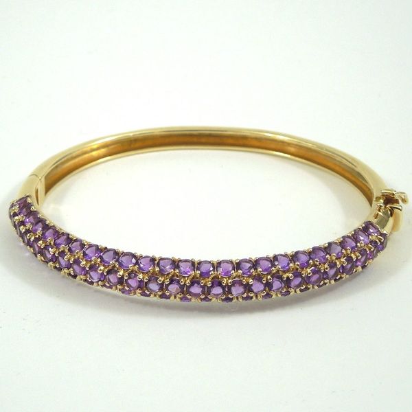 Round Cut Amethyst Bangle Bracelet Joint Venture Jewelry Cary, NC