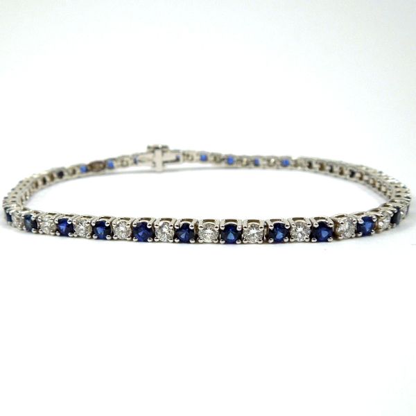 Alternating Sapphire & Diamond Bracelet Joint Venture Jewelry Cary, NC