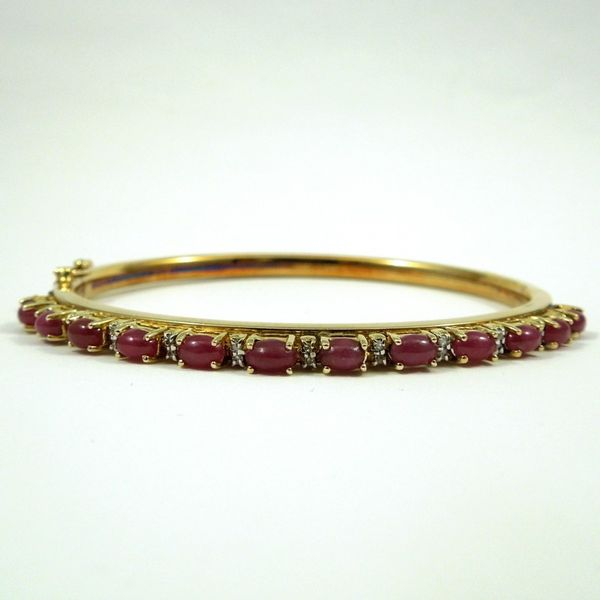 Cabochon Ruby and Diamond Bangle Joint Venture Jewelry Cary, NC