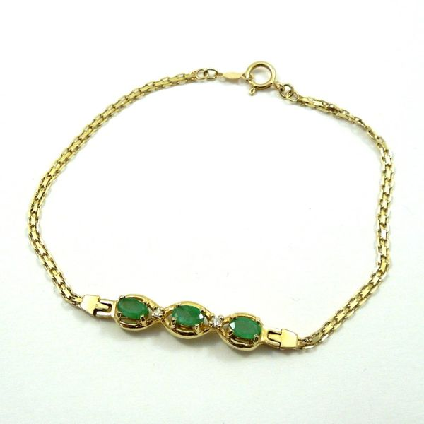Three Stone Emerald Bracelet Joint Venture Jewelry Cary, NC