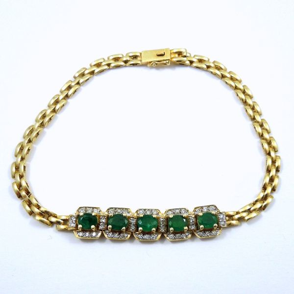 Emerald and Diamond Bracelet Joint Venture Jewelry Cary, NC