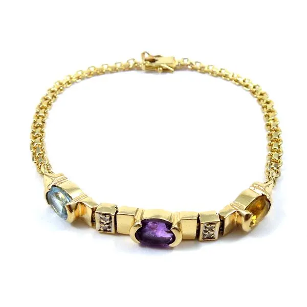 Three Colored Stone Bracelet Image 2 Joint Venture Jewelry Cary, NC