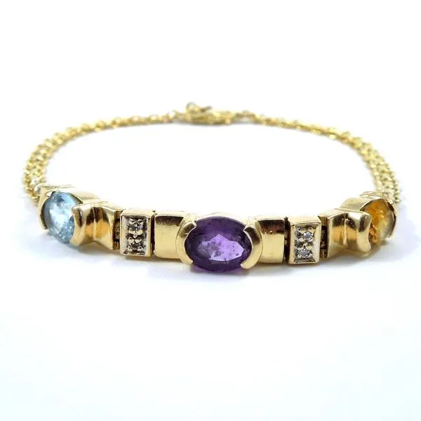 Three Colored Stone Bracelet Joint Venture Jewelry Cary, NC