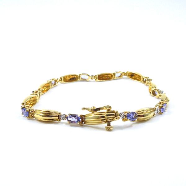 Tanzanite and Diamond Bracelet Image 3 Joint Venture Jewelry Cary, NC