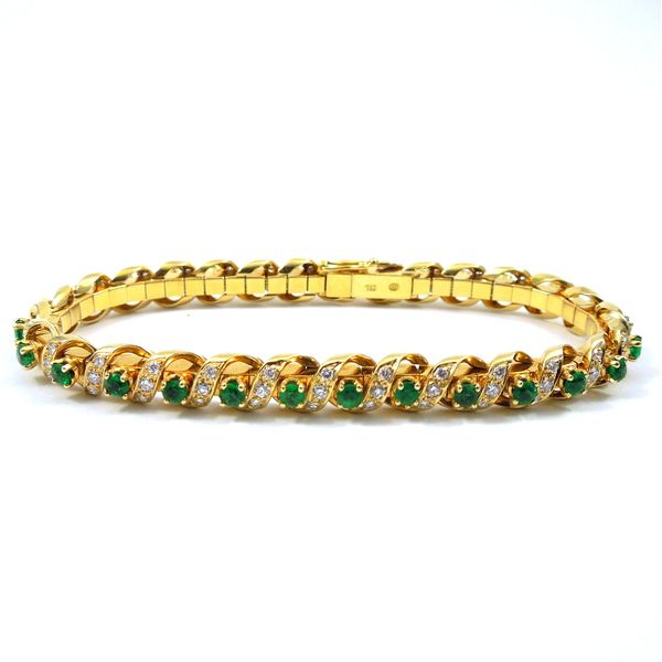 Emerald and Diamond Bracelet Joint Venture Jewelry Cary, NC