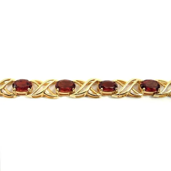 Garnet Line Bracelet Image 2 Joint Venture Jewelry Cary, NC