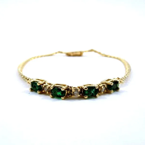 Four Stone Emerald and Diamond Bracelet Joint Venture Jewelry Cary, NC