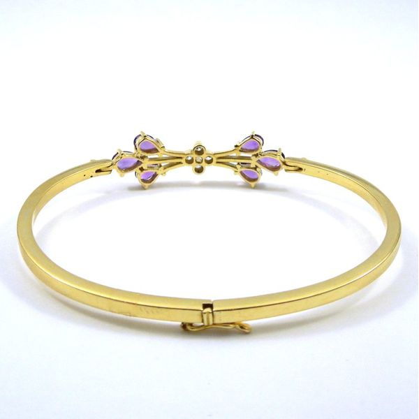 Amethyst and Gold Bangle Bracelet Image 2 Joint Venture Jewelry Cary, NC