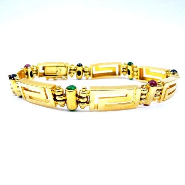 Greek Key Precious Stone Bracelet Joint Venture Jewelry Cary, NC