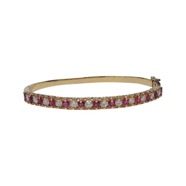 Ruby and Diamond Bangle Bracelet Joint Venture Jewelry Cary, NC