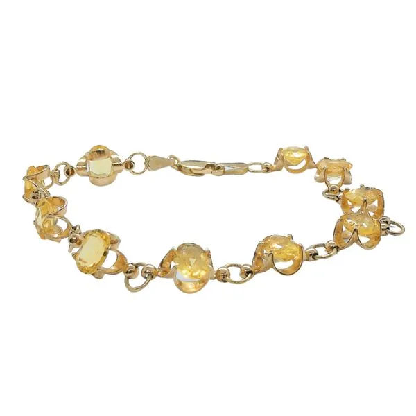 Citrine Link Bracelet Joint Venture Jewelry Cary, NC