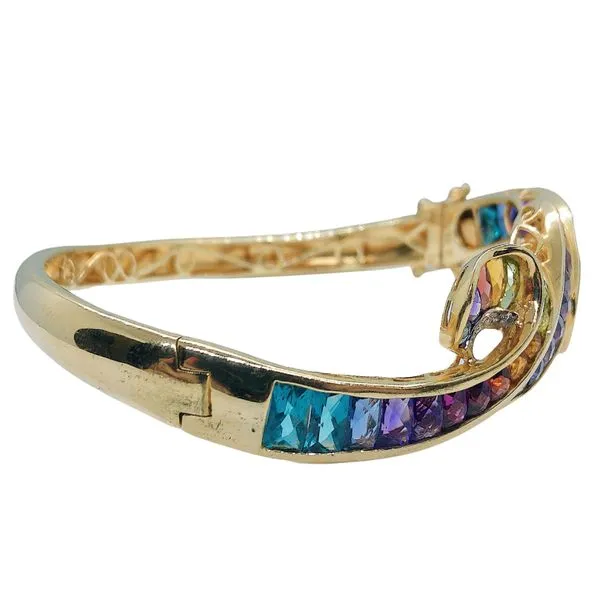 Multi-Stone Bangle Bracelet Image 2 Joint Venture Jewelry Cary, NC