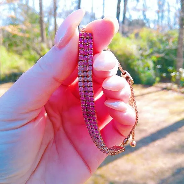 Pink Sapphire Bracelet Image 4 Joint Venture Jewelry Cary, NC